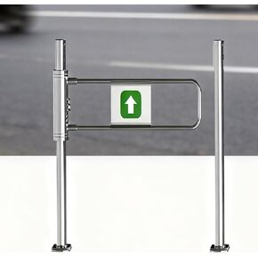 Automatic 90° Swing GateStainless Steel Access Door for Markets Industrial Fence with Post Mount Auto Closing Pedestrian Gate Durable Security Solution (Silver 50cm/19.7") in Kuwait