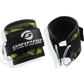 Gripad Ankle Straps for Cable-Machines | Dual Stainless-Steel D-Rings | Adjustable Neoprene Cuffs for Glute & Leg Exercises | One Size for Women & Men in Kuwait