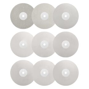 مجموعة أقراص عجلة اللفة المسطحة الماسية 9 قطع، 6 × 1/2 بوصة، حبيبات كاشطة بفتحة أربور 120 240 600 1000 1200 1500 2000 2500 3000 لقطع أو صنفرة الحجر والزجاج in Kuwait