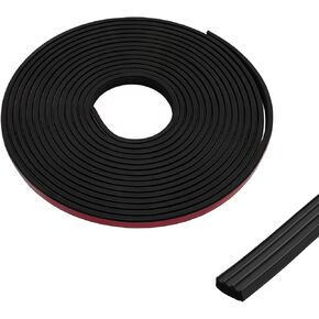 شريط مطاطي مضلع للطقس بعرض 1/2 بوصة × 25 قدمًا شريط لاصق EPDM، ختم مطاطي مستطيل لنافذة RV، تجريد باب المرآب للطقس، ختم باب المقطورة، ختم باب السيارة in Kuwait