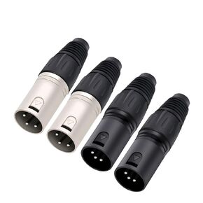 3 Pin X L R Male Plug Connector Microphone M I C Adapter XLR Cable Termininal Audio Wire Connector 10Pcs(5xM 5xF-Silver) in Saudi Arabia