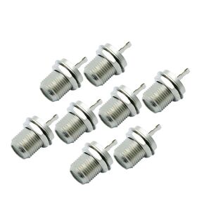 10Pcs/lot F Female Bulkhead Jack Soldering Wire Connector RF Coaxial Coax Connector F Jack Socket Panel Mount in Kuwait