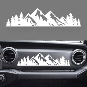 Zhizhong Dashboard Glove Box Mountain Scene Vinyl Decal Sticker Fits 2018-2023 Jeep Wrangler JL JLU Gladiator JT (Matte Black) in Saudi Arabia