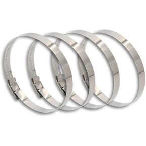 Ganador 4-Pack Stainless Steel Hose Clamps 84mm-108mm - 3-5/16" - 4-1/4", Universal Fitment w/Worm Gear for Pool, Automotive, Mechanical Plumbing General Purpose Heavy Duty 304 Grade in Saudi Arabia