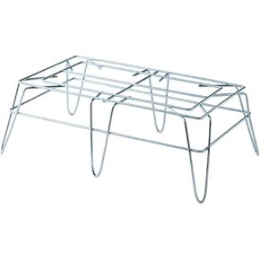 رف سلكي مقاس 14 بوصة × 24 بوصة × 8 بوصة - رف تخزين من أسلاك الفولاذ شديد التحمل، منصة عرض أرضية قائمة بذاتها لمتاجر التجزئة والبقالة والممرات الترويجية، قاعدة عرض رف الأسلاك التجارية، سعة 500 رطل in Kuwait