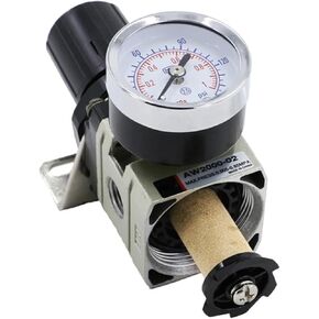 2pcs AW2000-02 1/4 Pneumatic air pressure regulator oil-water separator compressor air filter controller Regulating Regulator Trap(10mm Fittings) in Kuwait
