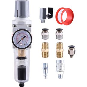 AW2000-02 AW4000-04 Pneumatic 1/4" 1/2" NPT Air Filter Pressure Regulator Combo Air Tool Compressor Filter with Gauge(AW4000-04 Manual) in Kuwait