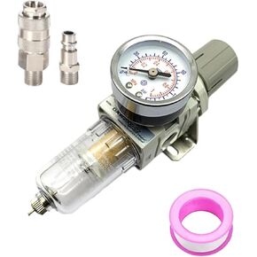 AW2000-02 Pneumatic Compressor Air Filter Source Treatment Filters Pressure Regulator Gauge Oil Separator(AW2000-02 Fiber) in Kuwait