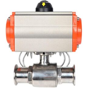 25mm Ball Valve Tri Clamp Ferrule Type 304 Stainless Steel with Double Acting Cylinder in Saudi Arabia