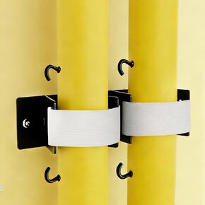 Indoor Volleyball Poles Wall Rack Holder, Upright Pole Storage Rack for Volleyball Badminton and Tennis with 3 Bolts, Sturdy Steel Plate Used in Schools, Gymnasiums, Clubs in Kuwait