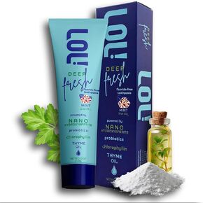 LOL Whitening Glow Coco-Mint Toothpaste Whitening with Pap +, Nano Hydroxyapatite Toothpaste Sensitive Teeth, Coconut Oil for Teeth, Probiotics & Xylitol, Fluoride Free, Tooth Paste, Pasta Dental in Saudi Arabia