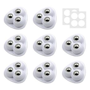8 Pack Self Adhesive Caster Wheels, 1.5" Mini Ball Casters for Furniture & Kitchen Appliances, 360° Countertop Appliance Slider for Coffee Maker, Microwave, Heavy Duty 50KG (4 Wheels) in Saudi Arabia