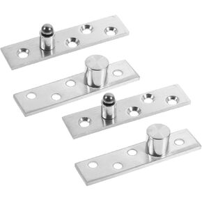 2 Pairs Stainless Metal Full Rotation Pivot Cabinet Hinges Medium Offset Hidden Door Hinges for Shed and Wood Door Installation in Kuwait