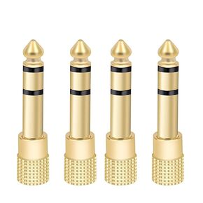 10Pcs/lot 6.35mm Stereo 3-Pole Male Plug to 3.5mm Female Jack Audio Adapter Microphone Connector Audio Converter in Kuwait