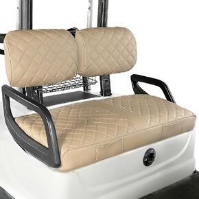 Vinyl Leather Golf Cart Seat Covers for Yamaha G22 G19 G16 G14 G11 G9 G2 Front Seat Cover Fit OEM Ordinary Cushion No Nail Gun Easy to Install & Clean Vinyl Leather Seat Cushion Cover Beige in Kuwait