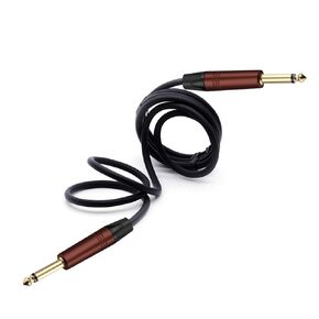 Jack 6.35mm Mono Unbalance Male to Male Cable Sophomore Core Amplifier Microphone Plug Wire Connector 1Pcs(Black Black,0.5m) in Kuwait