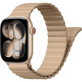 Magnetic Sport Bands for Apple Watch Band 40mm 38mm 41mm 42mm 44mm 45mm 46mm iWatch bands for Women Men,Silicone Loop Strap Wristband for Apple Watch Series 11 10 9 8 7 6 5 4 3 SE 3/2nd Ultra/3/2 49mm in Saudi Arabia