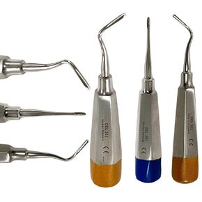 مصعد استخراج الأسنان من قمة قمي الأسنان بمقبض مجوف مرمز بالألوان | أدوات طب الأسنان الآمنة للأوتوكلاف المصنوعة من الفولاذ المقاوم للصدأ الألمانية (إزاحة #303HF (1 قطعة)) in Kuwait