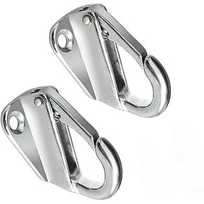 JY-Marine Spring Fender Snap Hook من الفولاذ المقاوم للصدأ 316 Marine Grade Fending Hook قارب السفينة الأجهزة 40 مم طول، حزمة من 2 in Kuwait