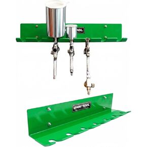 حامل مسدس رش طلاء مثبت على الحائط من LAUCO Omni Tool - يحمل 7 مسدسات بدون أكواب أو 4 مع أكواب، رف تثبيت لولبي عالي التحمل، تصميم ثابت خالٍ من الخدوش (أخضر، عبوة واحدة) 37509 in Kuwait