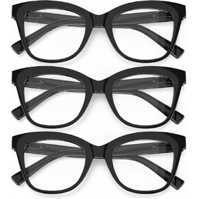 نظارات قراءة نسائية مكونة من 3 قطع مع خاصية حجب الضوء الأزرق وميزات مضادة للوهج in Kuwait