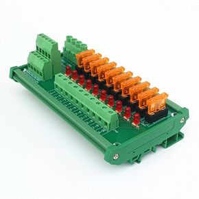 Fuse Module, DIN Rail Mount 10 Position Fuse Power Distribution Module, Green, Screw Connector, Fiber Material in Saudi Arabia
