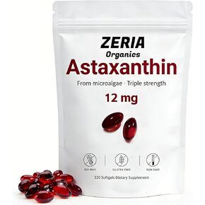 Astaxanthin 12mg, Natural Astaxanthin Supplements Algae, 120 Softgels 4-Month Supply in Saudi Arabia