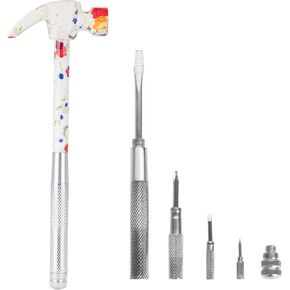 مطرقة GreatNeck 19006 5 في 1، أدوات تخزين، مفك براغي مدمج متعدد الأدوات، مطلي بالكروم لمقاومة الصدأ، معالجة المهام المنزلية الأساسية، هدايا للرجال، هدايا للنساء in Kuwait