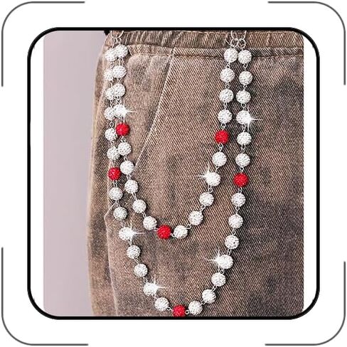 Wallet Chains for Men Women Pants Chain Jean Pocket Chains Belt Chains Baseball Keychain Accessorie Punk Hip Hop Costume Halloween Goth Jewelry in Saudi Arabia