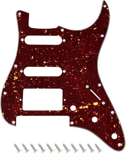 Banworks Strat HSS Pickguard مع فتحة جسر FR، فتحة همبوكر ذات زاوية مربعة، تناسب هامبوكر المغطاة والمفتوحة، لوحة خدش ST ذات 11 فتحة من 4 طبقات للولايات المتحدة الأمريكية/المكسيكية Fender Strat JT/HB-47 لؤلؤة بيضاء in Saudi Arabia
