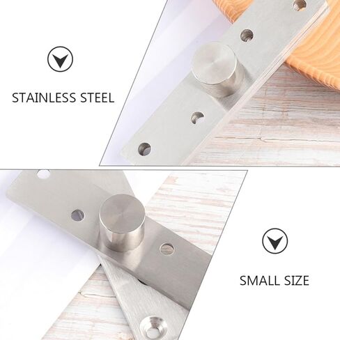 INOOMP 2pcs 360 Degree Small Pivot Door Hinges Stainless Steel Rotating Cabinet Door Hardware for Shed and Interior Use in Saudi Arabia
