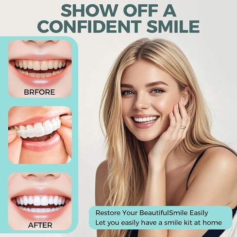Temporary Snap on Veneers, Natural Looking False Teeth Dentures for Men and Women, Comfortable Fit for Upper and Lower in Kuwait