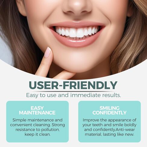 Temporary Snap on Veneers, Natural Looking False Teeth Dentures for Men and Women, Comfortable Fit for Upper and Lower in Kuwait