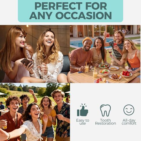 Temporary Snap on Veneers, Natural Looking False Teeth Dentures for Men and Women, Comfortable Fit for Upper and Lower in Kuwait