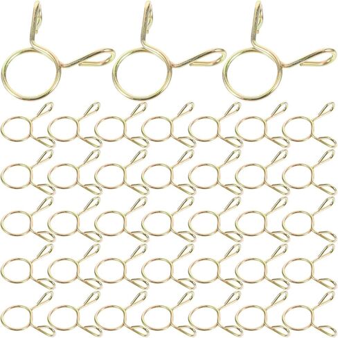 MAGICLULU 100pcs 9mm Spring Hose Clamps Tube Clamps Water Hose Clips Small Steel Wire Line for Plumbing and Industrial Use in Saudi Arabia