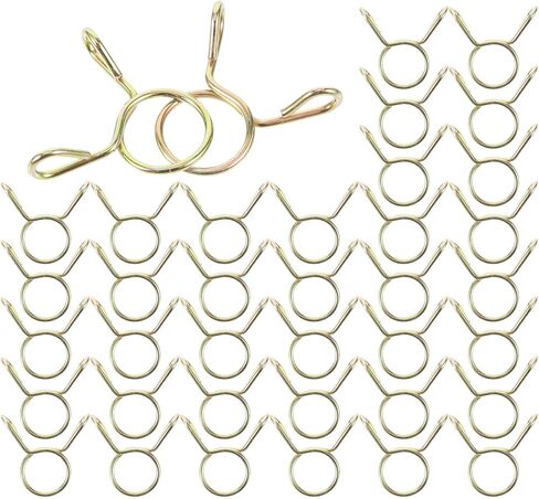 OUNONA 100pcs Small Steel Hose Clamps Spring Clip 9mm Inner Diameter Water Hose Fastener Tube Clamp for Washing Machine Plumbing and Aquarium Filtration in Saudi Arabia