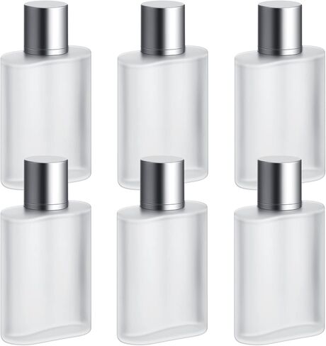 Tessco for you 12 Pcs 100ml / 3.4 Ounces Frosted Glass Bottle Perfume Atomizer Refillable Spray Empty Perfume Dispenser Fine Mist Atomizer Cosmetic Container for Travel Men Women(Silver Gray) in Saudi Arabia