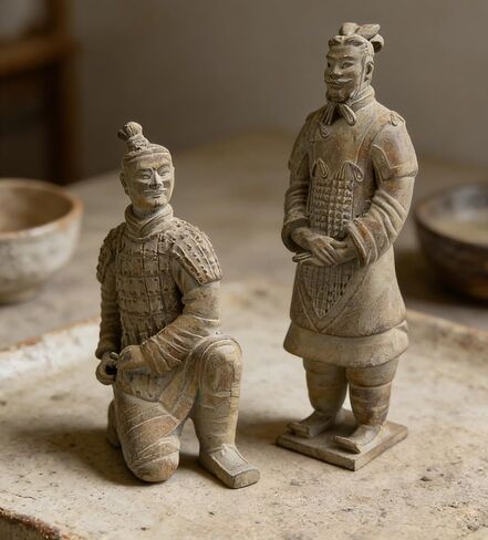 Artgenius Collectibles Terracotta Warriors Figurine Handmade Terracotta Warriors Statue Magnet Gift (4.4IN) in Saudi Arabia