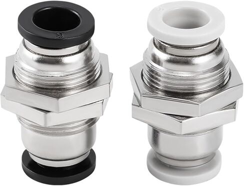 PM-8 Tracheal Quick Connector Partition Direct Pneumatic Plugs Through Plate 1Pcs(白色PM4) in Kuwait