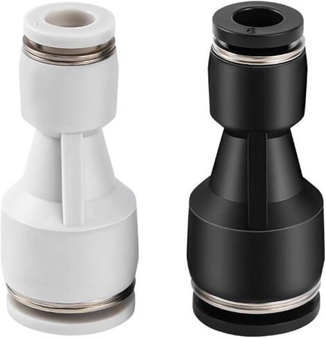 PG Pneumatic Joint Gas Tube Plastic Black Straight Through Variable Diameter PG 8-6 10-8 1Pcs(白色PG8-6) in Saudi Arabia
