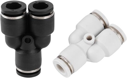 PY Pneumatic Connector - Y Type Three-way Variable Diameter Pipe Component Plastic Quick Plugs 1Pcs(白色PY10) in Kuwait