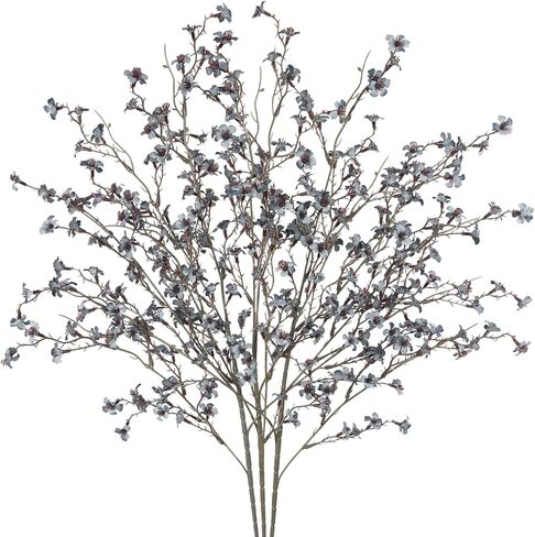 GhuaH 3 Pcs Cherry Blossom Branches Artificial Flowers for Autumn Spring Summer Indoor Decoration Faux Cherry Blossom Long Stems Fall Silk Fake Flowers for Tall Vase Arrangements Home Wedding Table in Saudi Arabia