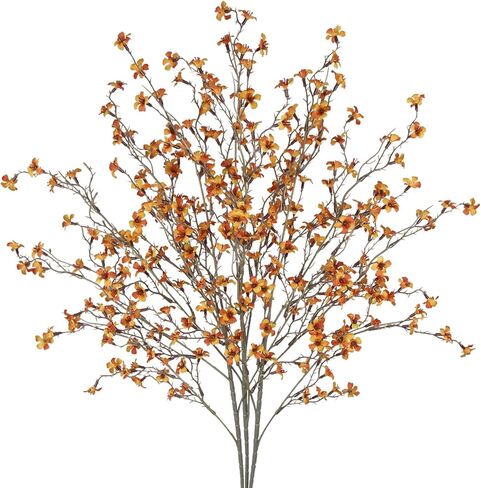 GhuaH 3 Pcs Cherry Blossom Branches Artificial Flowers for Autumn Spring Summer Indoor Decoration Faux Cherry Blossom Long Stems Fall Silk Fake Flowers for Tall Vase Arrangements Home Wedding Table in Saudi Arabia