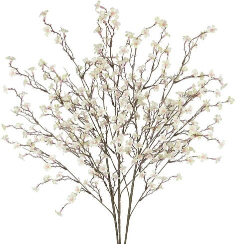 GhuaH 3 Pcs Cherry Blossom Branches Artificial Flowers for Autumn Spring Summer Indoor Decoration Faux Cherry Blossom Long Stems Fall Silk Fake Flowers for Tall Vase Arrangements Home Wedding Table in Saudi Arabia