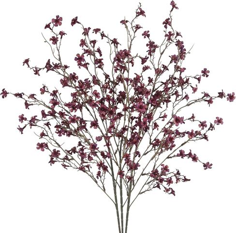 GhuaH 3 Pcs Cherry Blossom Branches Artificial Flowers for Autumn Spring Summer Indoor Decoration Faux Cherry Blossom Long Stems Fall Silk Fake Flowers for Tall Vase Arrangements Home Wedding Table in Saudi Arabia