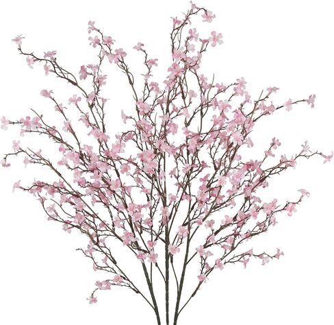 GhuaH 3 Pcs Cherry Blossom Branches Artificial Flowers for Autumn Spring Summer Indoor Decoration Faux Cherry Blossom Long Stems Fall Silk Fake Flowers for Tall Vase Arrangements Home Wedding Table in Saudi Arabia