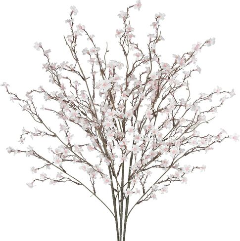 GhuaH 3 Pcs Cherry Blossom Branches Artificial Flowers for Autumn Spring Summer Indoor Decoration Faux Cherry Blossom Long Stems Fall Silk Fake Flowers for Tall Vase Arrangements Home Wedding Table in Saudi Arabia