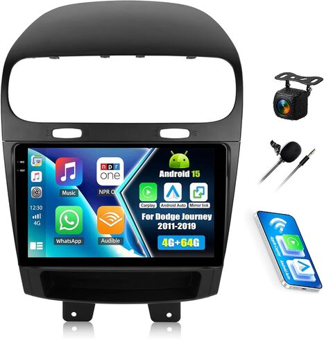 2G+64G Android Car Stereo for Dodge Journey/Fiat Freemont 2012-2014 with Carplay Android Auto Mirror Link 9 inch Touchscreen Car Radio with GPS Navigation WiFi 26UI Bluetooth FM Backup Camera MIC in Saudi Arabia