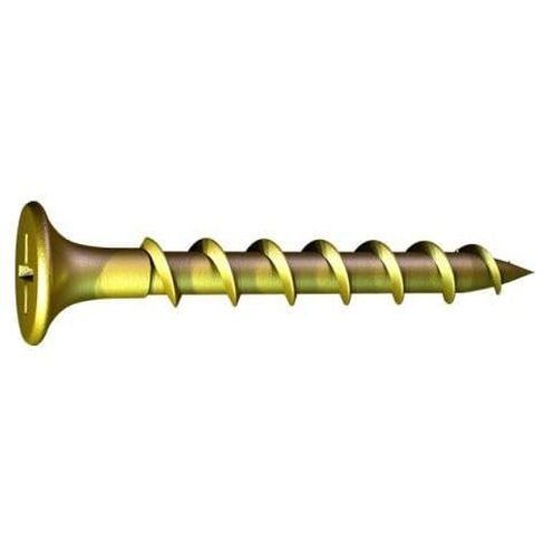 Grabber 1100YZ #8 x 3 General Purpose Interior Wood Screws Coarse Thread with Yellow Zinc - 2000 per Box in Saudi Arabia
