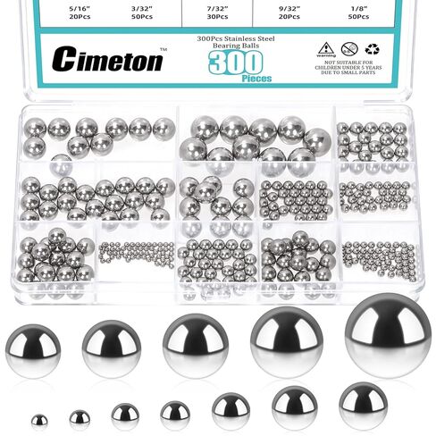 300 قطعة 12 أحجام فضفاضة دراجة تحمل كرات مجموعة متنوعة تحمل الكرة الصلب الدقة الكرة الصلب للدراجات سكيت 3/32 "1/8" 5/32 "3/16" 7/32 "1/4" 9/32 "5/16" 11/32 "13/32" 3/8 "1/2" in Kuwait